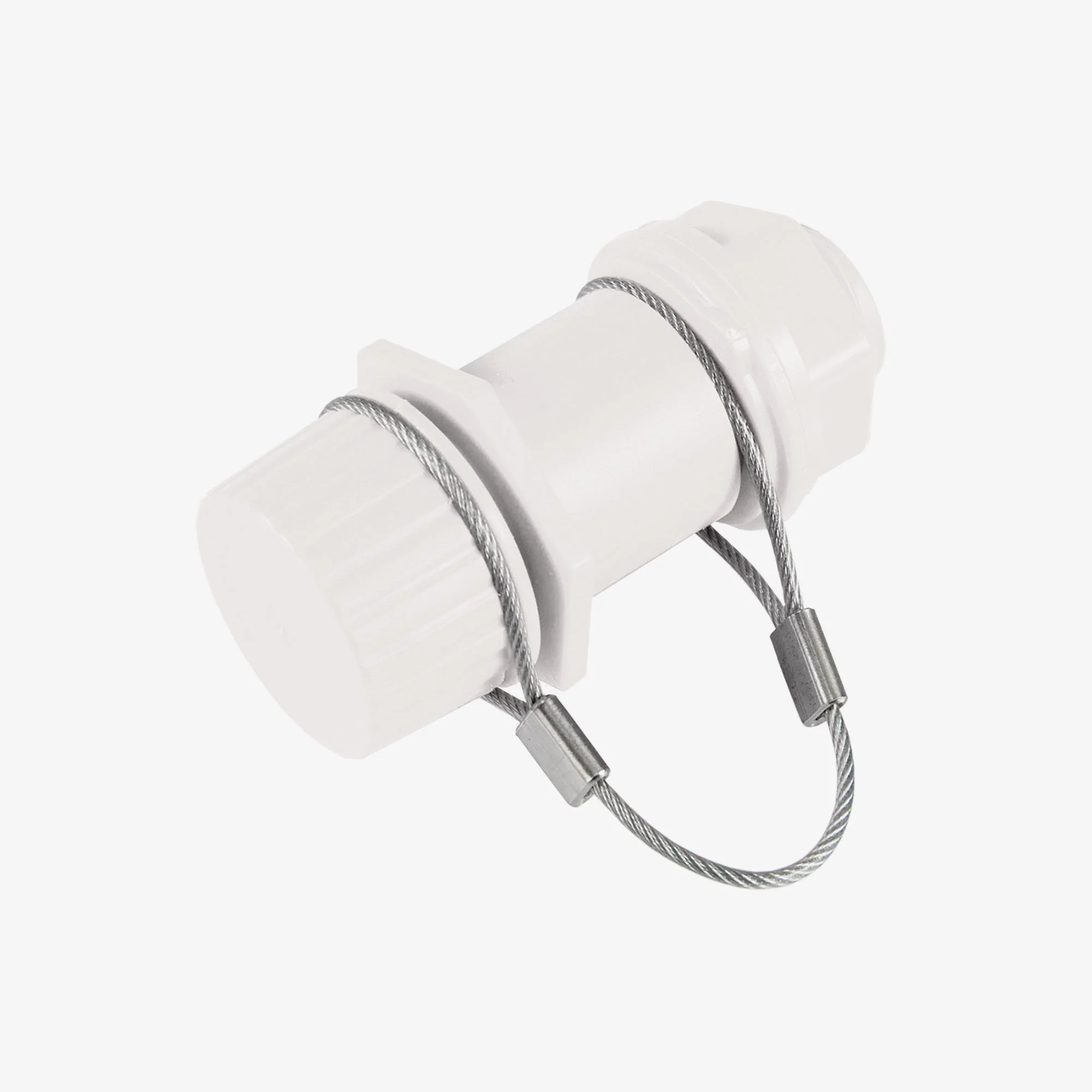 Threaded Drain Plug Assembly With Stainless Tethered Cap