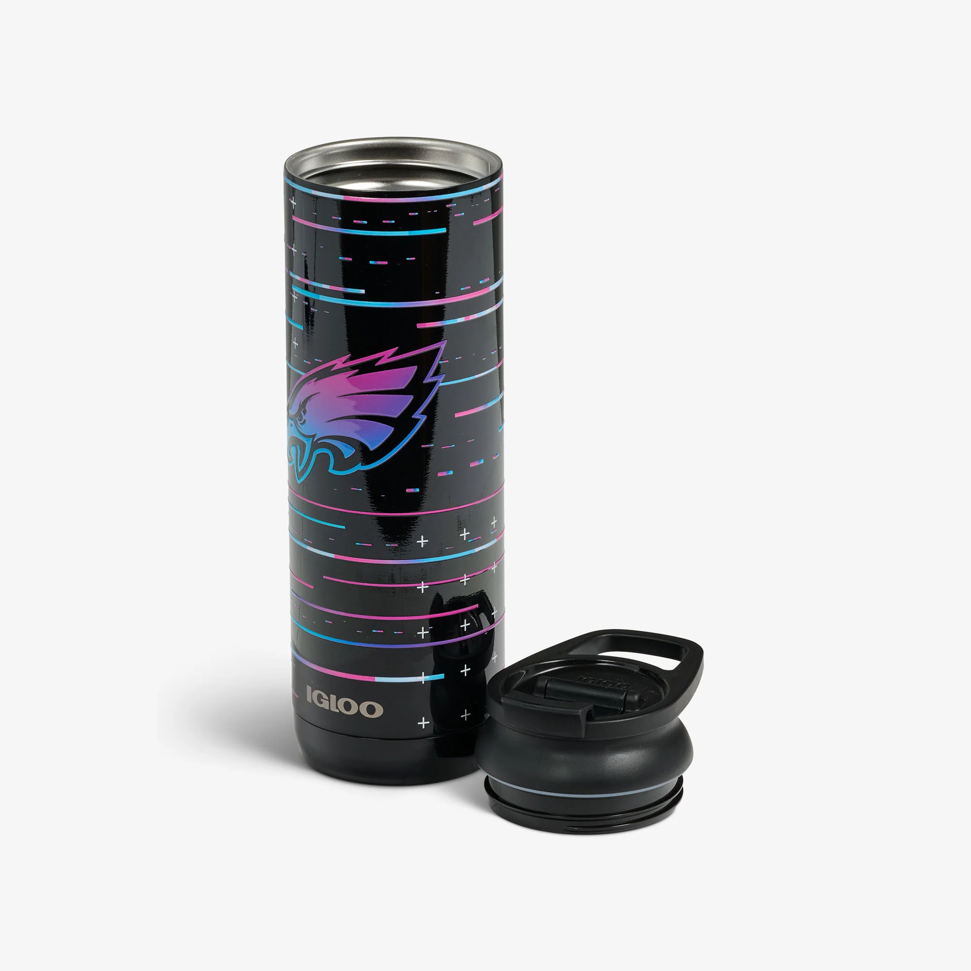 NFL Neon Philadelphia Eagles 20 Oz Flip ‘n’ Sip Tumbler - Image 3
